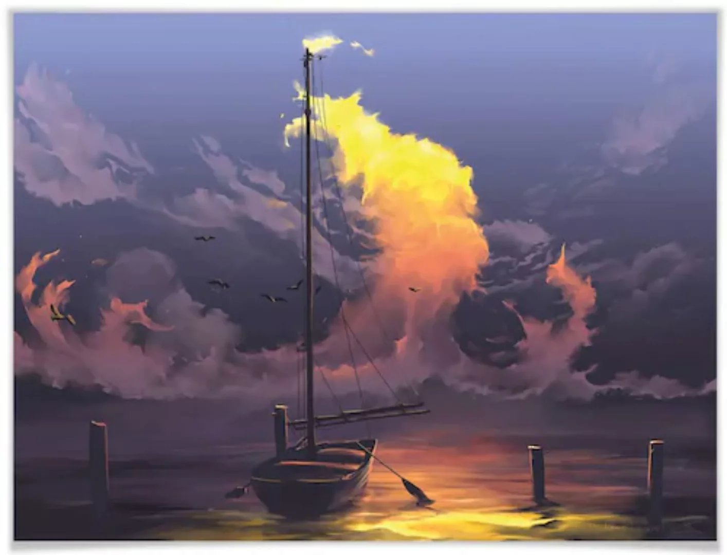 Wall-Art Poster "Surrealismus Bild Segelboot", Boote & Schiffe, (1 St.), Po günstig online kaufen