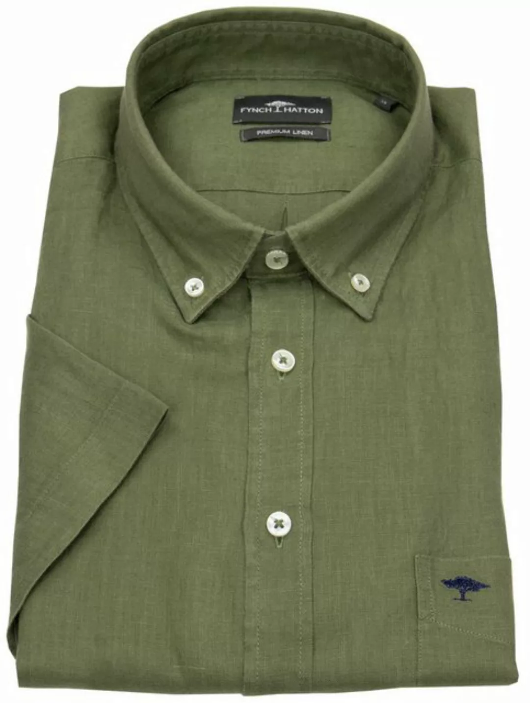 FYNCH-HATTON Kurzarmhemd Button-Down-Kragen günstig online kaufen