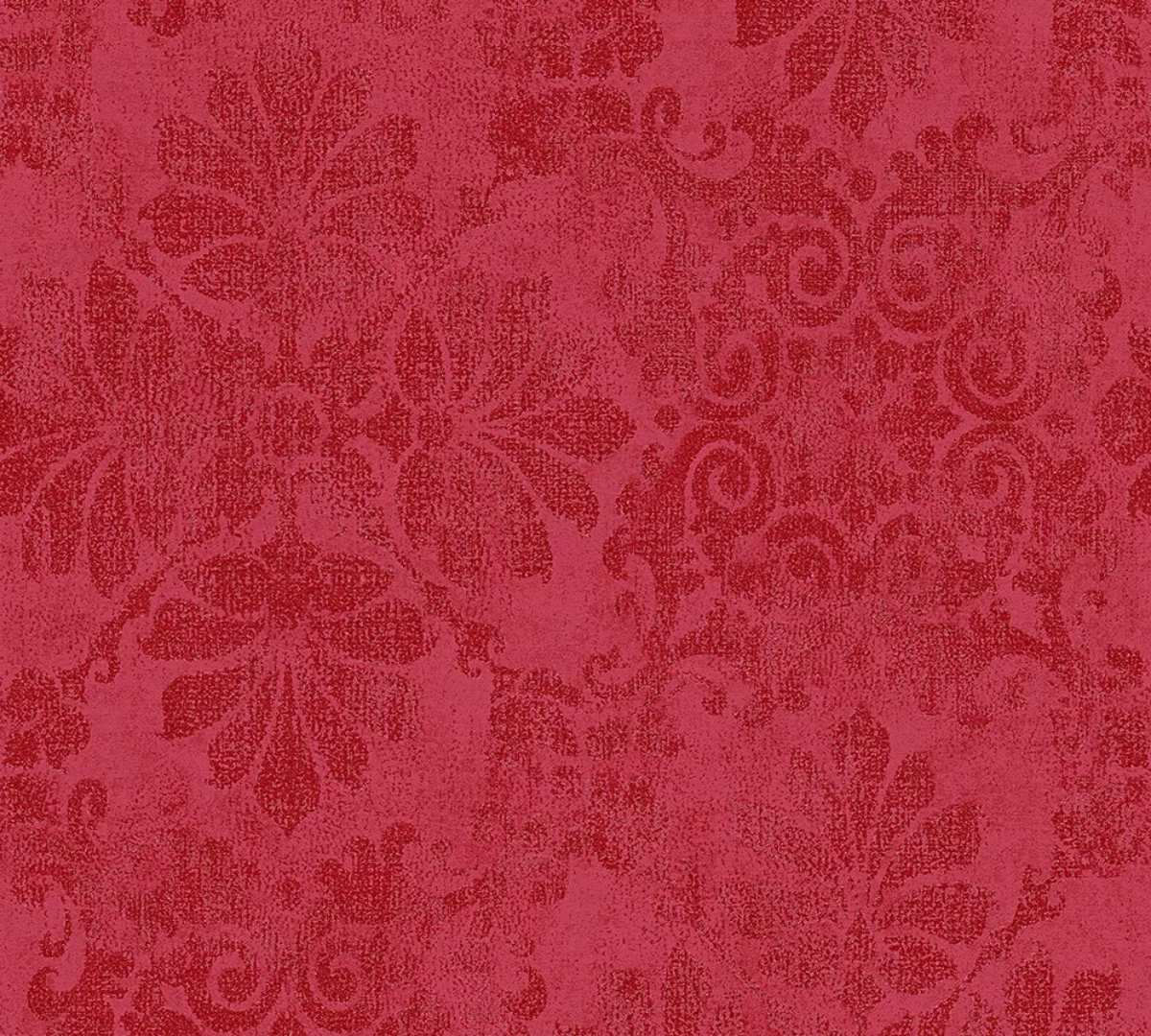 Bricoflor Barock Vliestapete in Rot Elegante Tapete mit Ornament für Esszim günstig online kaufen