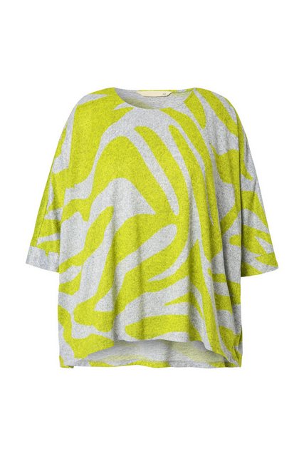 MIAMODA Strickpullover Pullover oversized Zebramuster 3/4-Ärmel günstig online kaufen