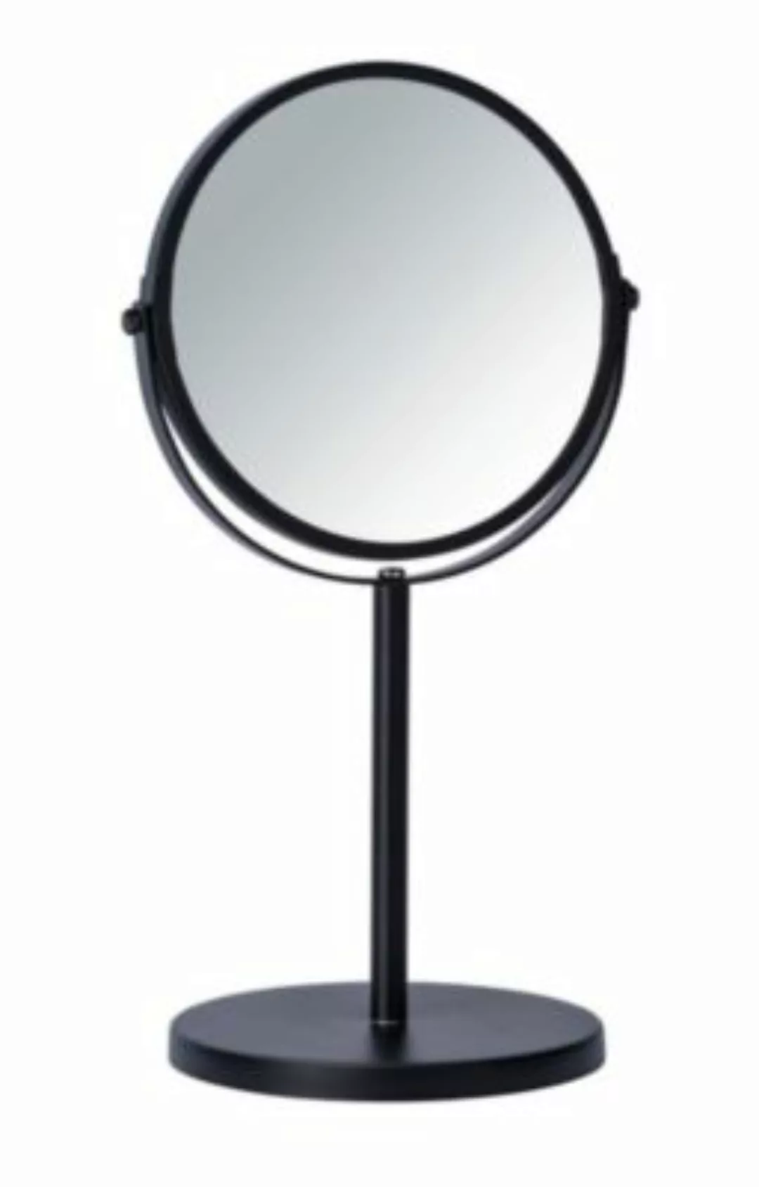 WENKO Kosmetik-Standspiegel Assisi Ø 17 cm Schwarz schwarz günstig online kaufen