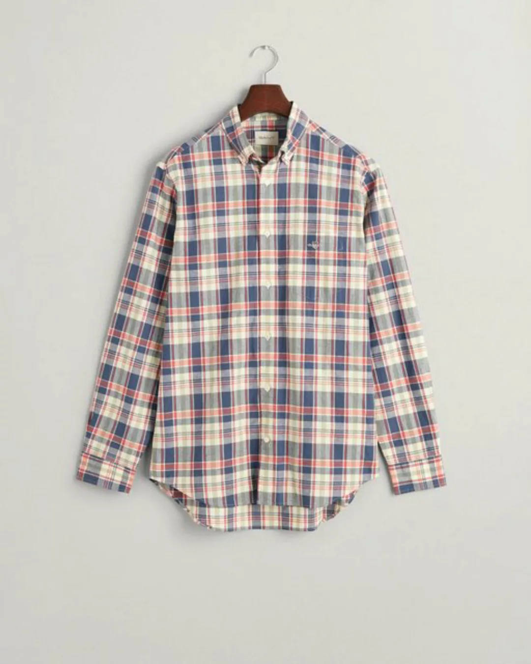 Gant Blusenshirt REG COTTON LINEN CHECK SHIRT, SUNSET PINK günstig online kaufen