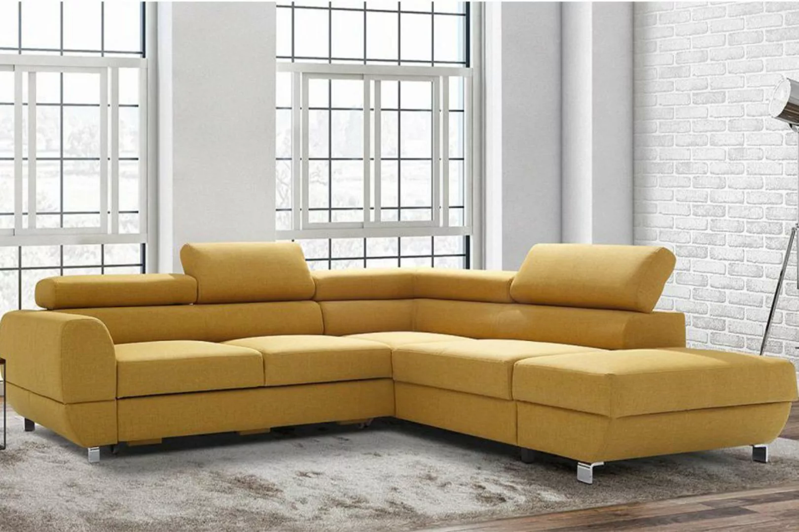 JVmoebel Ecksofa, Stoff Ecksofa L-Form Sofa Couch Design Polster Modern Tex günstig online kaufen