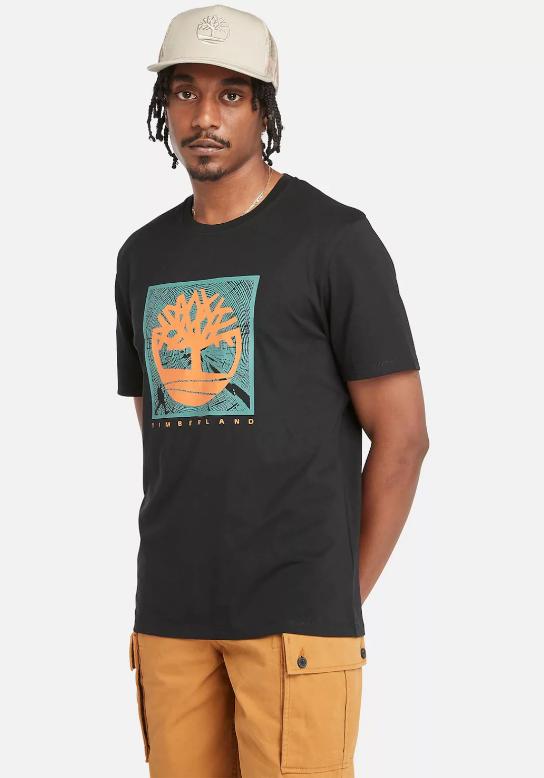 Timberland T-Shirt Short Sleeve Front Graphic Tee in großen Größen günstig online kaufen