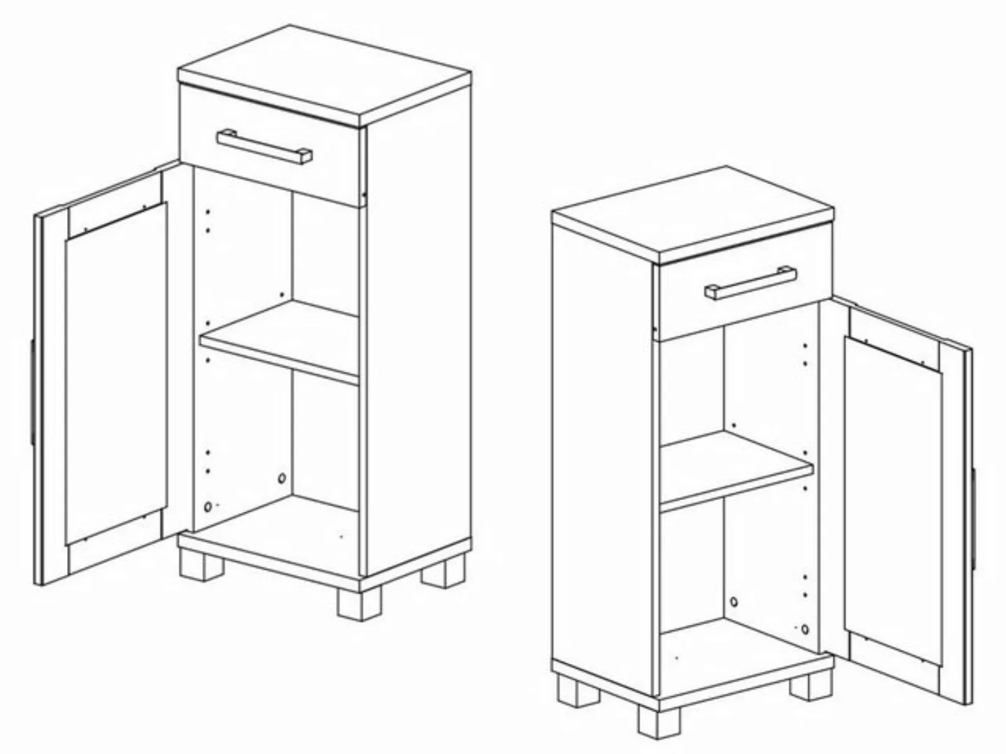 BEGA BBK Unterschrank 38 x 88 x 30 cm (B/H/T) günstig online kaufen