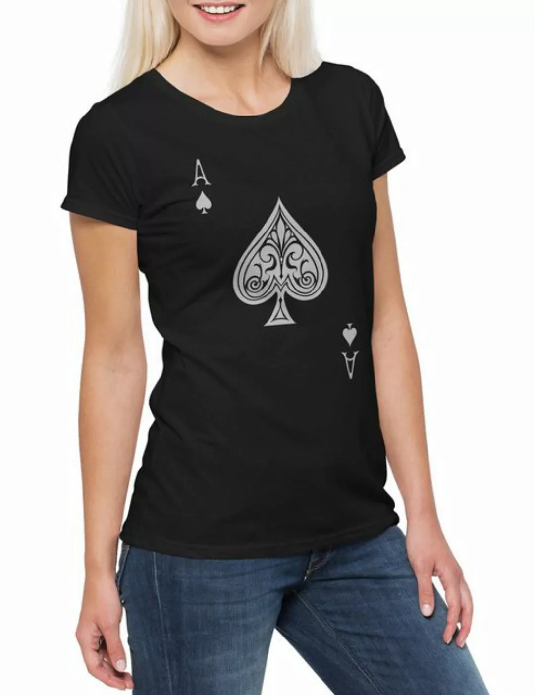 Urban Backwoods Print-Shirt Ace Of Spades II Damen T-Shirt Spade Ace Poker günstig online kaufen