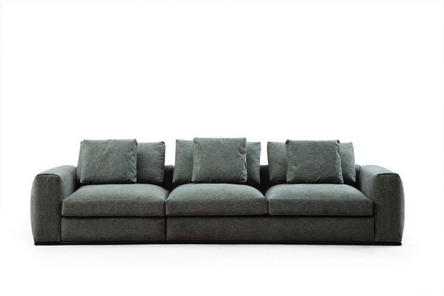 Xlmoebel Sofa Modernes grünes Holz-Sofa für das Wohnzimmer mit Platz für vi günstig online kaufen