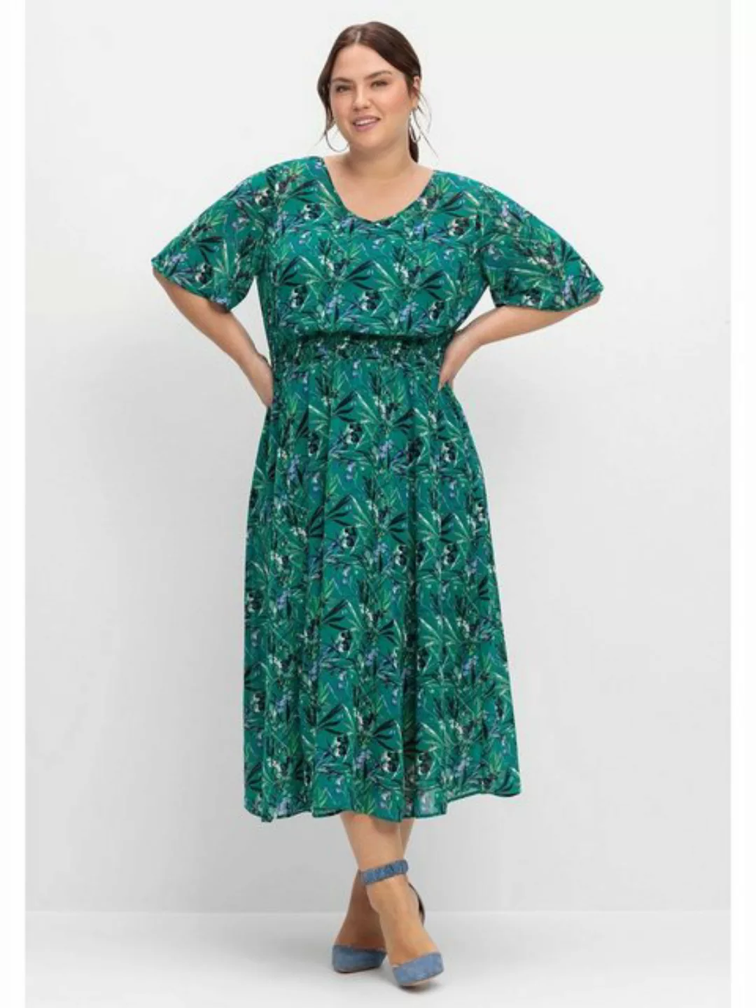 Sheego Abendkleid Große Größen aus Chiffon, mit Unterkleid günstig online kaufen