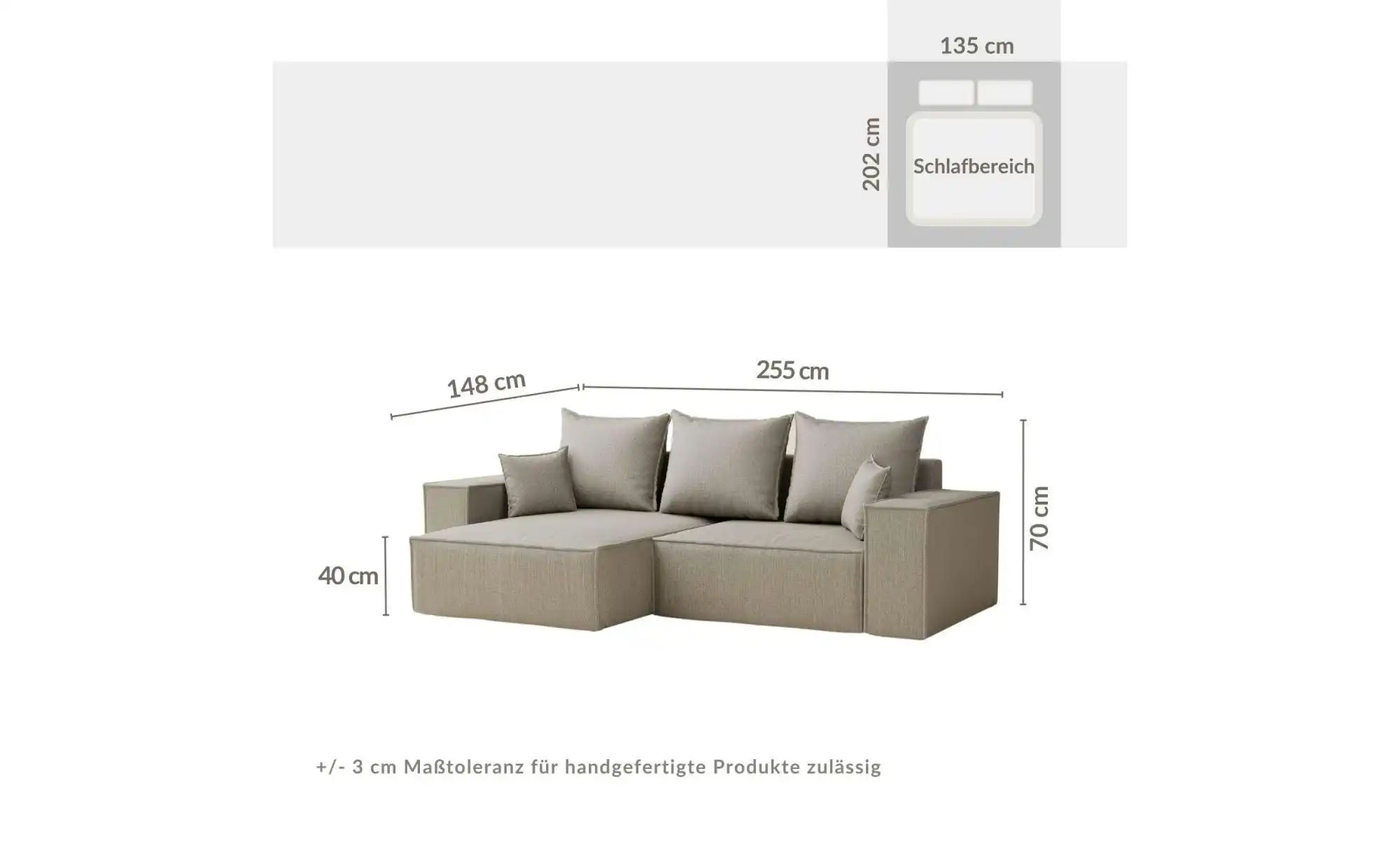 Ecksofa   ¦ braun ¦ Maße (cm): B: 255 H: 70 Polstermöbel > Sofas > Ecksofas günstig online kaufen