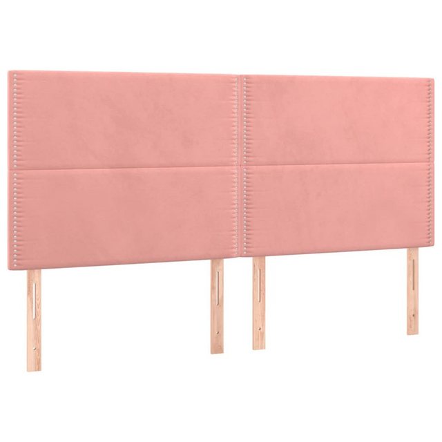 vidaXL Bett, Kopfteile 4 Stk. Rosa 90x5x78/88 cm Samt günstig online kaufen