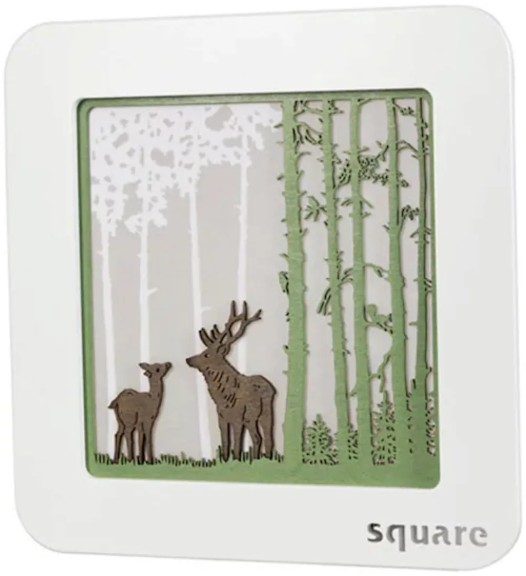 Weigla LED-Bild »Square - Standbild Wald, Weihnachtsdeko«, (1 St.) günstig online kaufen