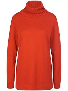 Rollkragen-Pullover Modell Tamara Peter Hahn Seide/Kaschmir orange günstig online kaufen