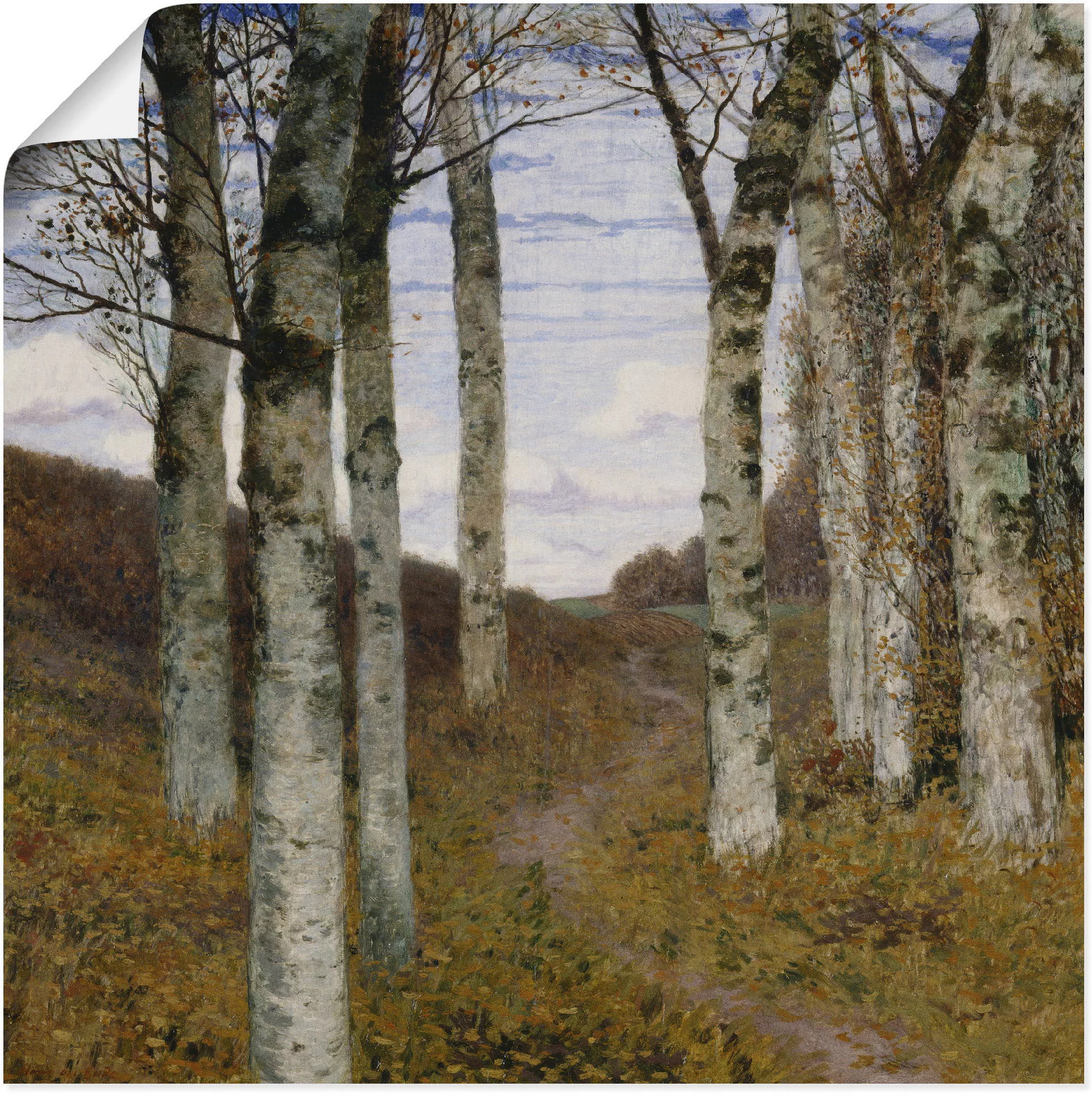 Artland Kunstdruck "Birken im Herbst. Um 1898", Wiesen & Bäume, (1 St.), al günstig online kaufen