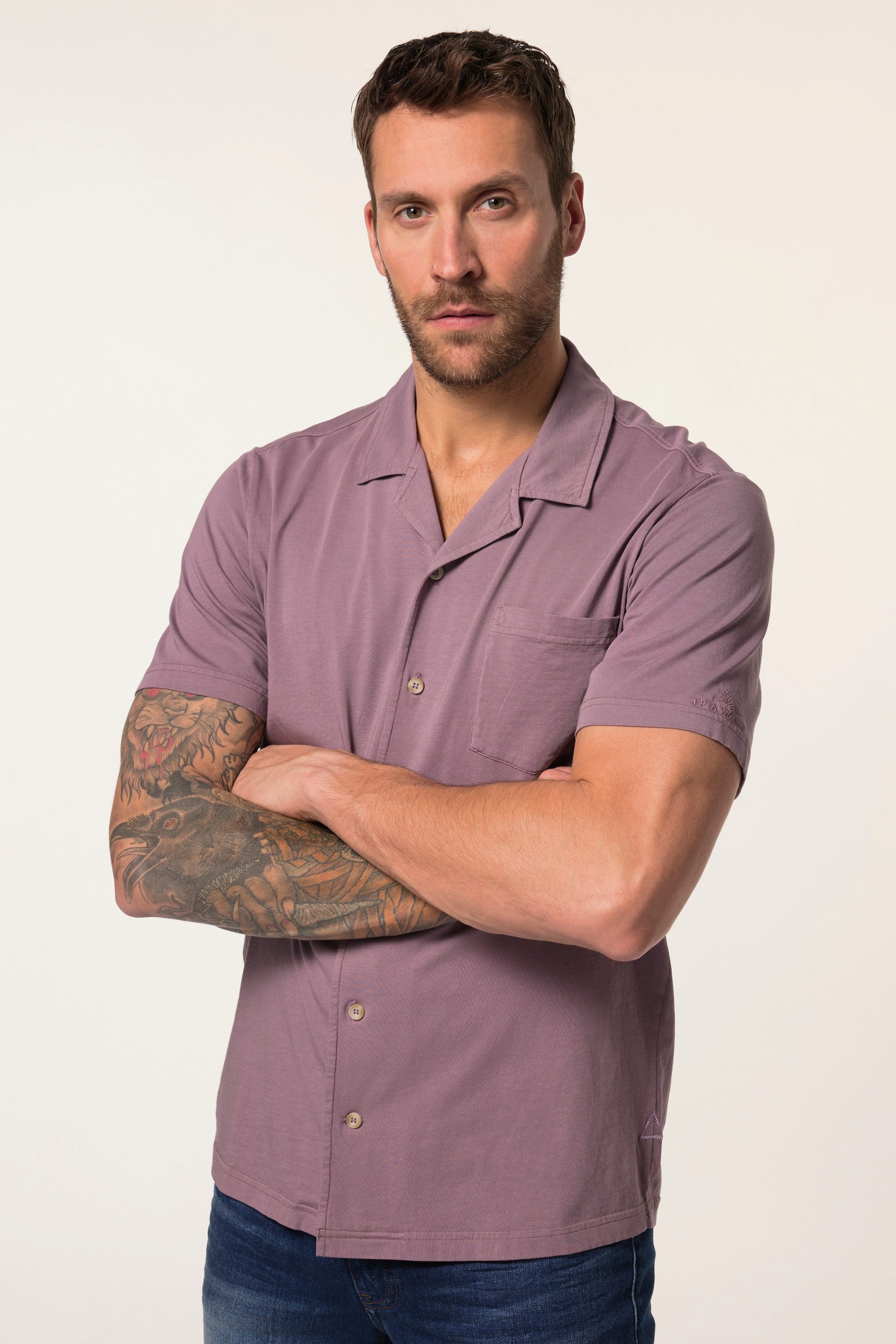 JP1880 Kurzarmhemd JP AWARE Jersey-Hemd Nachhaltigkeit günstig online kaufen