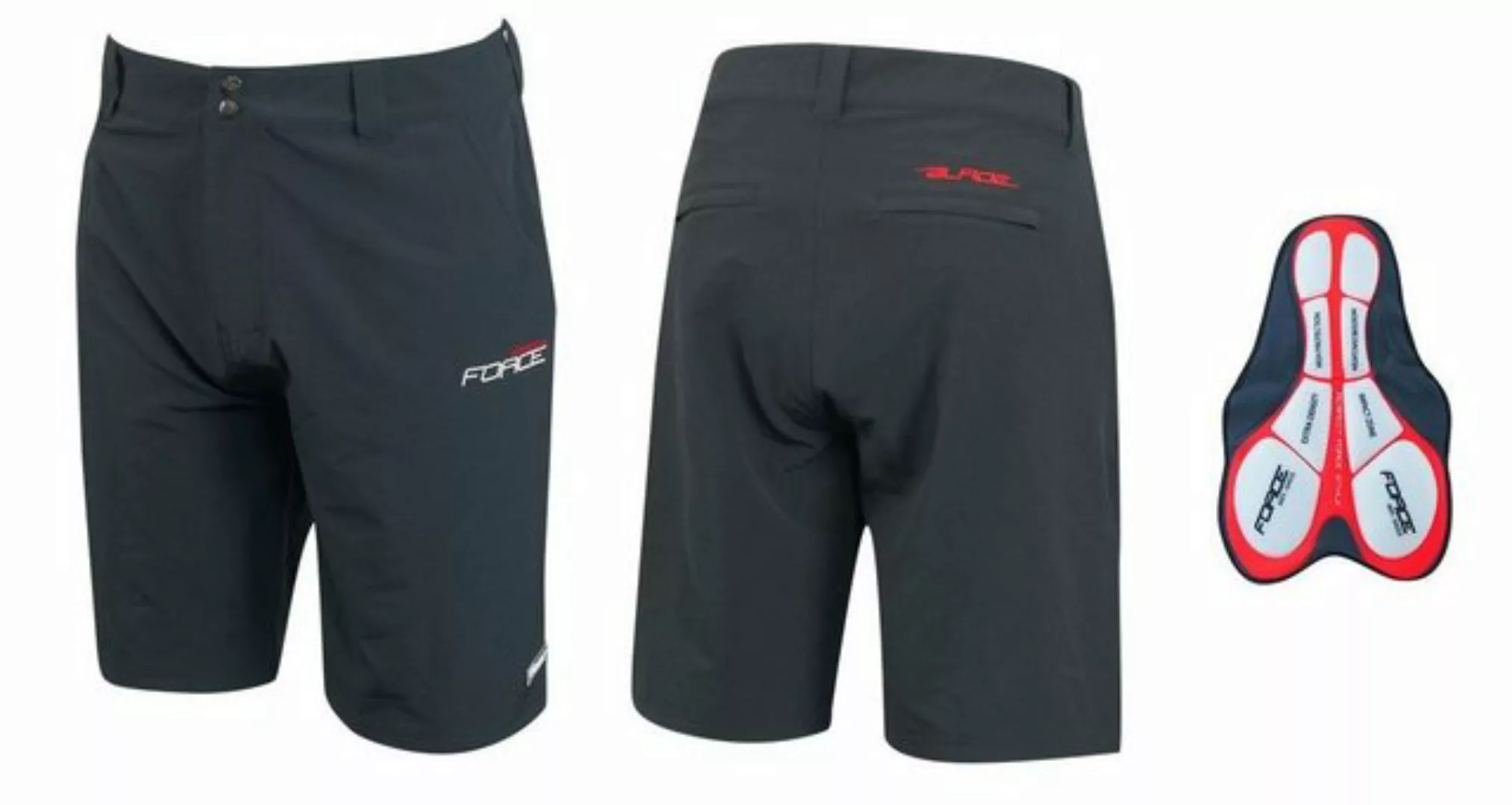 FORCE Fahrradhose FORCE MTB Shorts BLADE Innenhose & GEL Pad, schwarz günstig online kaufen