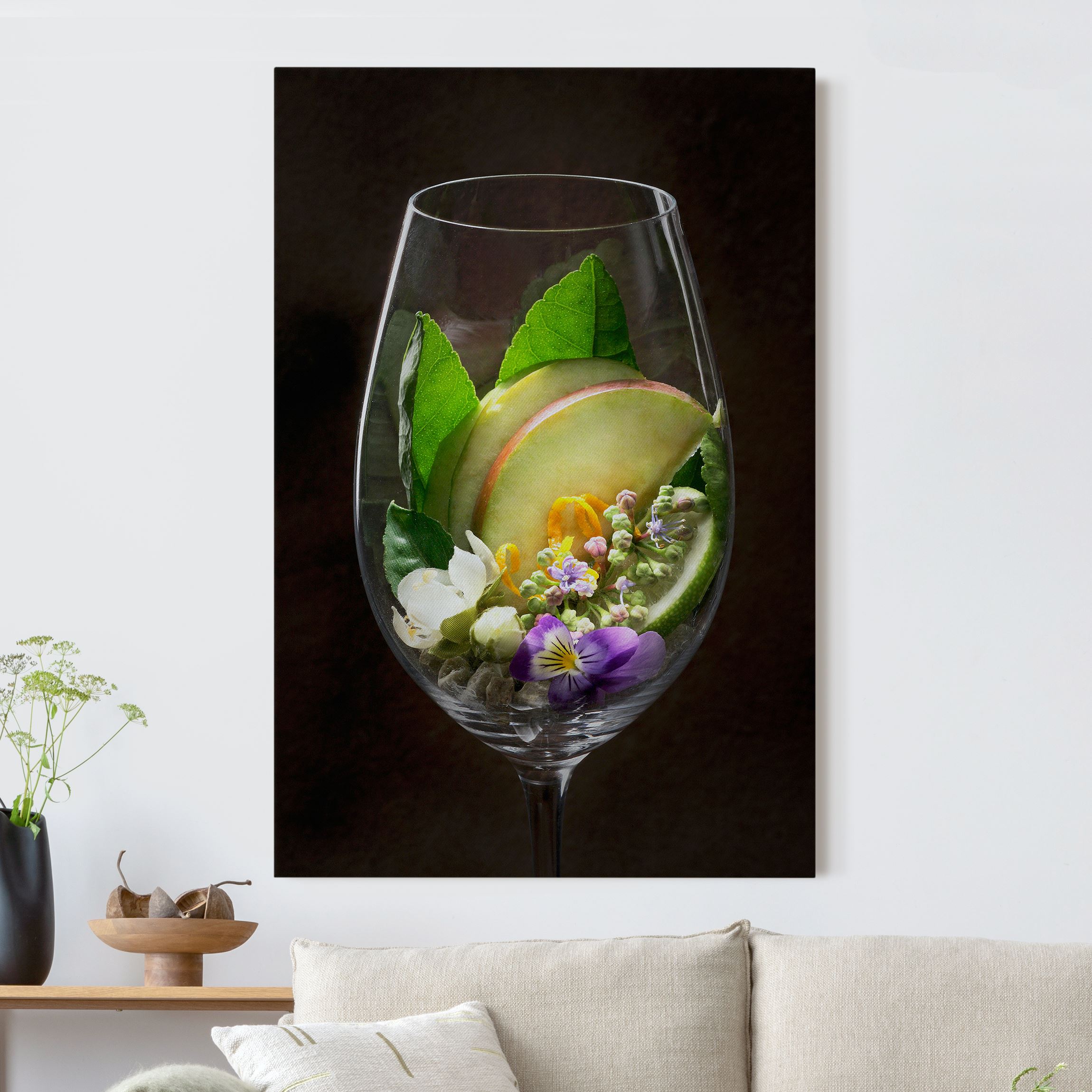 Akustikbild Aromen im Weinglas Apfel günstig online kaufen