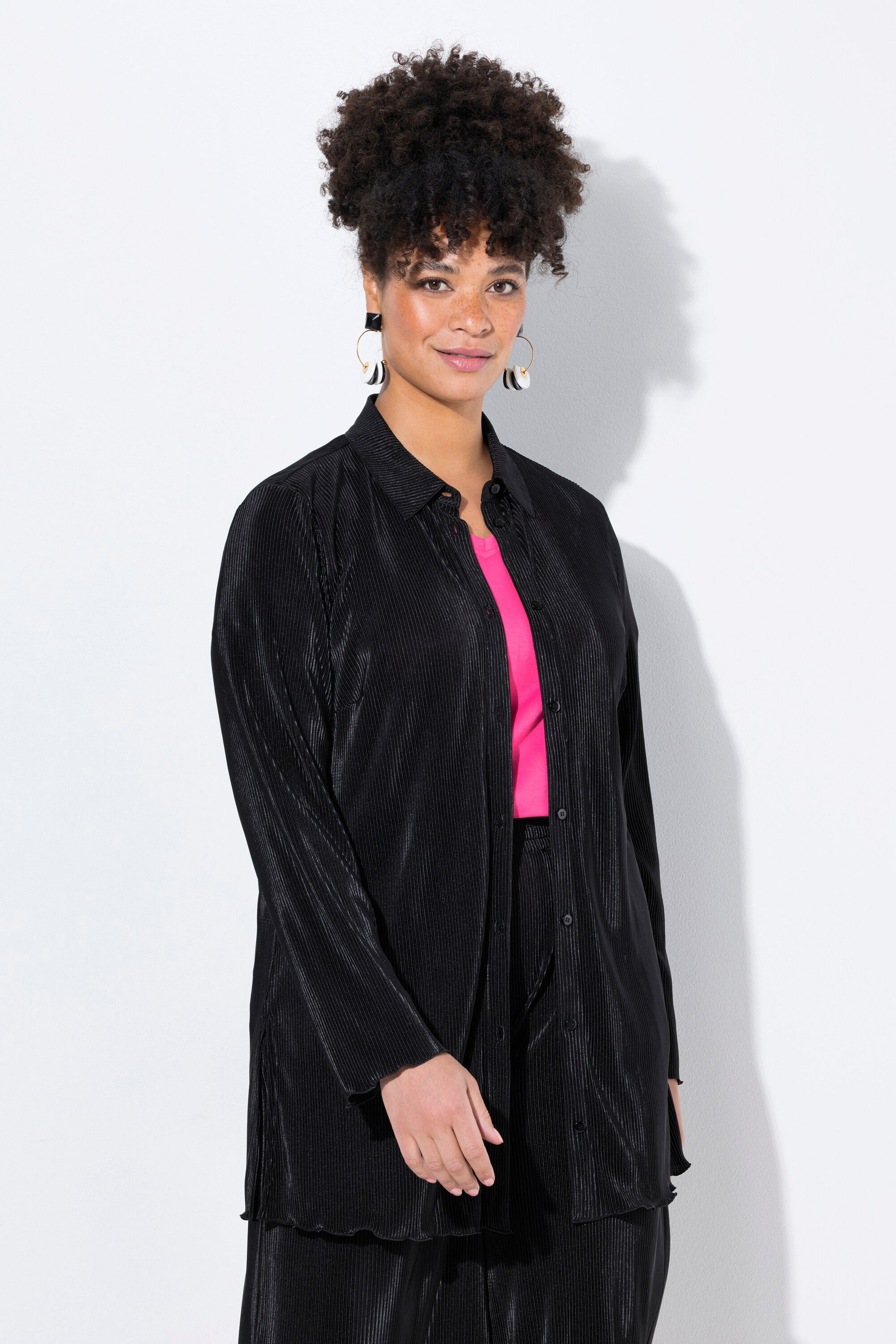 MIAMODA Longbluse Plissee-Bluse A-Linie weiter Langarm günstig online kaufen