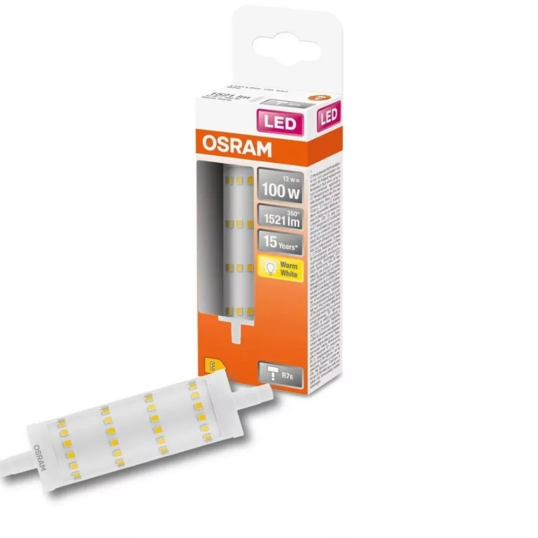 Osram LED-Leuchtmittel R7S Röhrenform 13 W 1521 lm 11,8 x 2,9 cm (H x Ø) günstig online kaufen