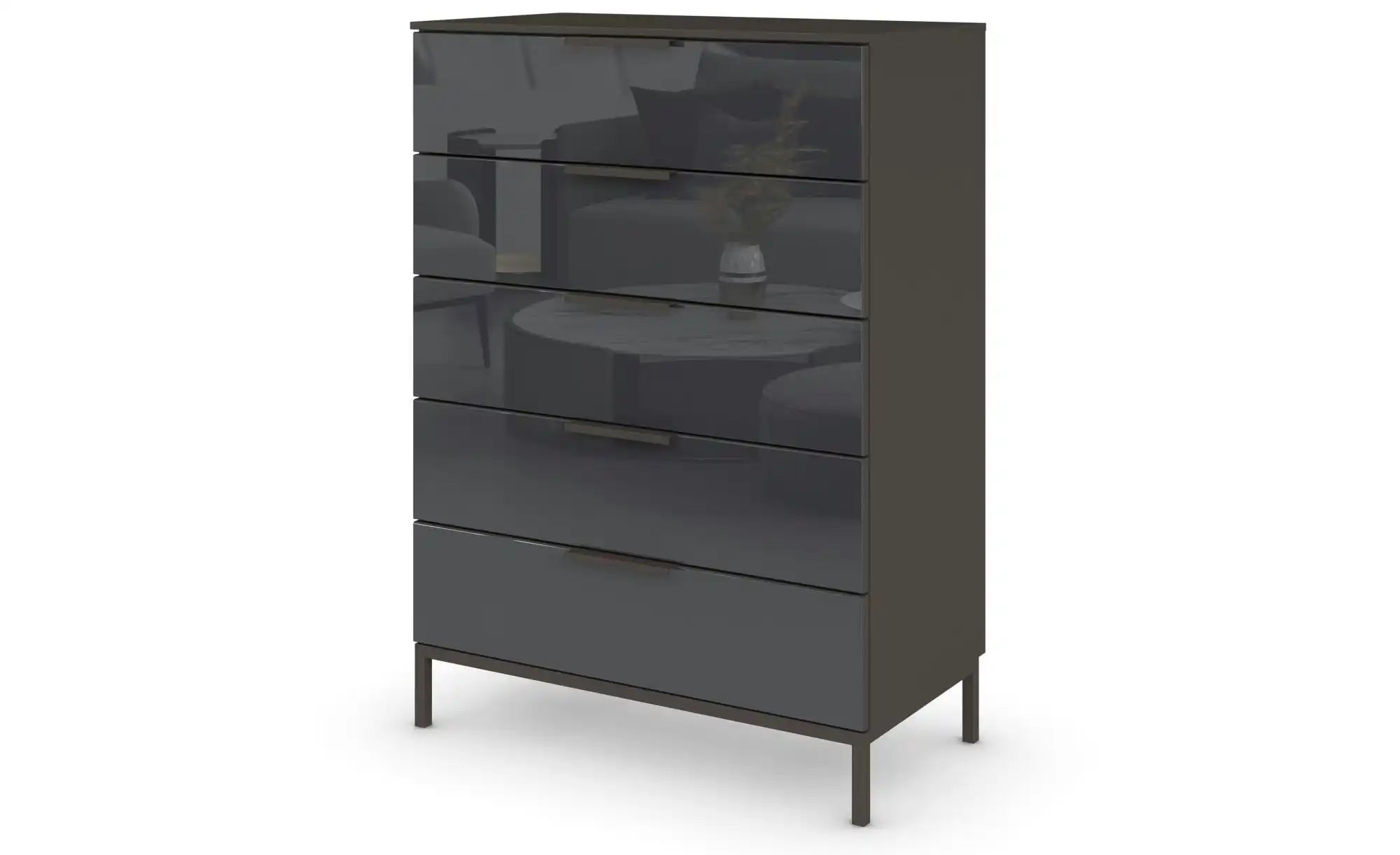 Kommode ¦ schwarz ¦ Maße (cm): B: 80 H: 111 Kommoden & Sideboards > Kommode günstig online kaufen