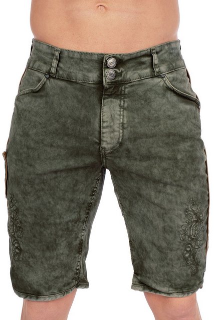 Hangowear Trachtenjeans Jeans Bermuda Herren - HECTOR - army green günstig online kaufen