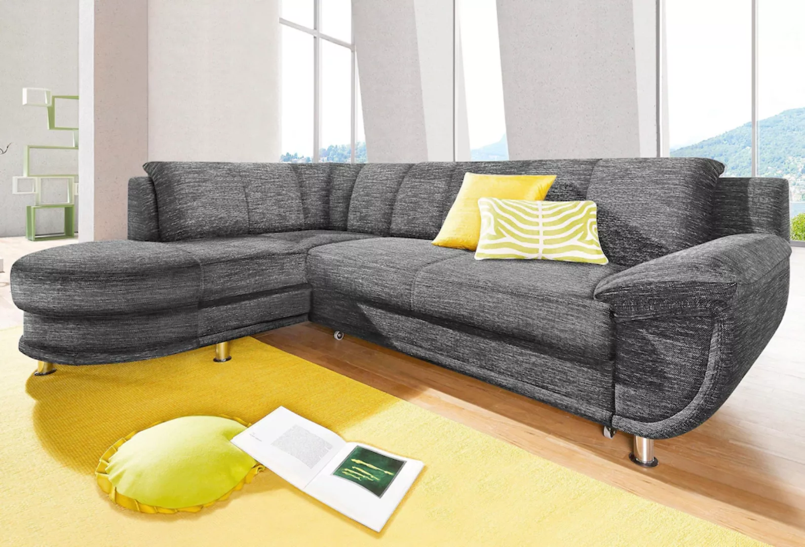TRENDMANUFAKTUR Ecksofa »Rondo, zeitlos und elegant, bequem, L-Form«, wahlw günstig online kaufen