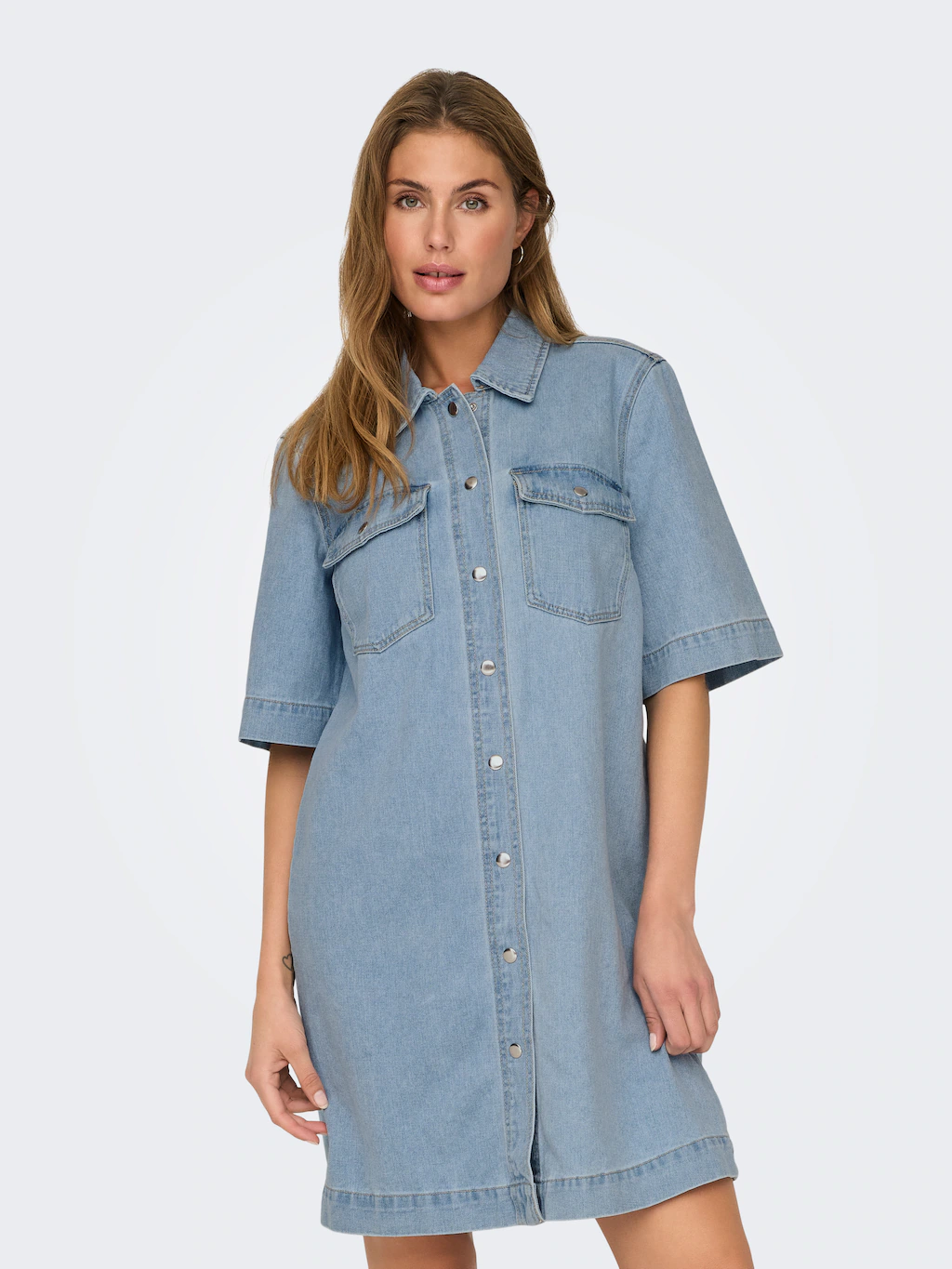 ONLY Jeanskleid "ONLBELLE S/S BUTTON DRESS DNM GUA NOOS" günstig online kaufen