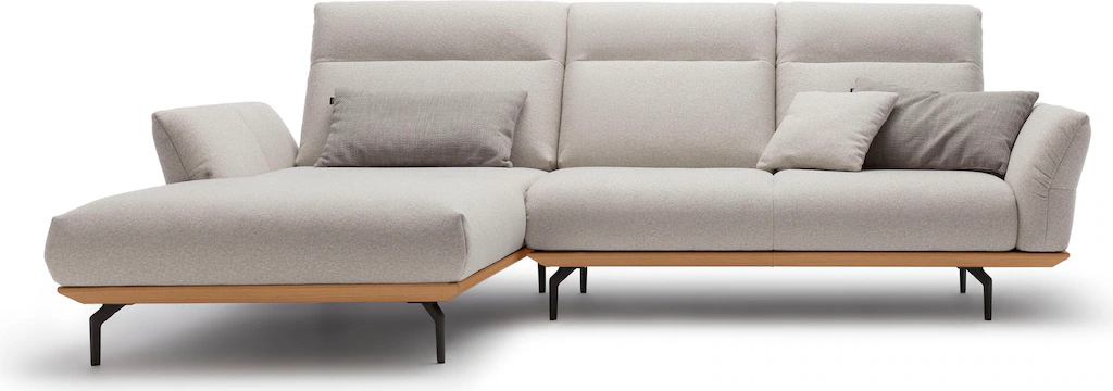 Creation BY ROLF BENZ Ecksofa "CR.460", Sockel in Eiche, Alugussfüße in umb günstig online kaufen
