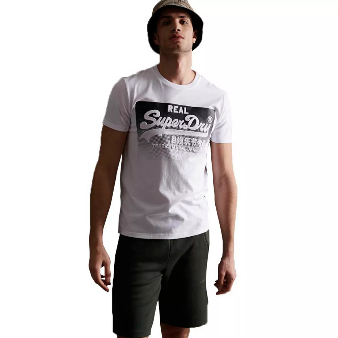 Superdry Vintage Logo Halftone Embossed Kurzarm T-shirt S Optic günstig online kaufen