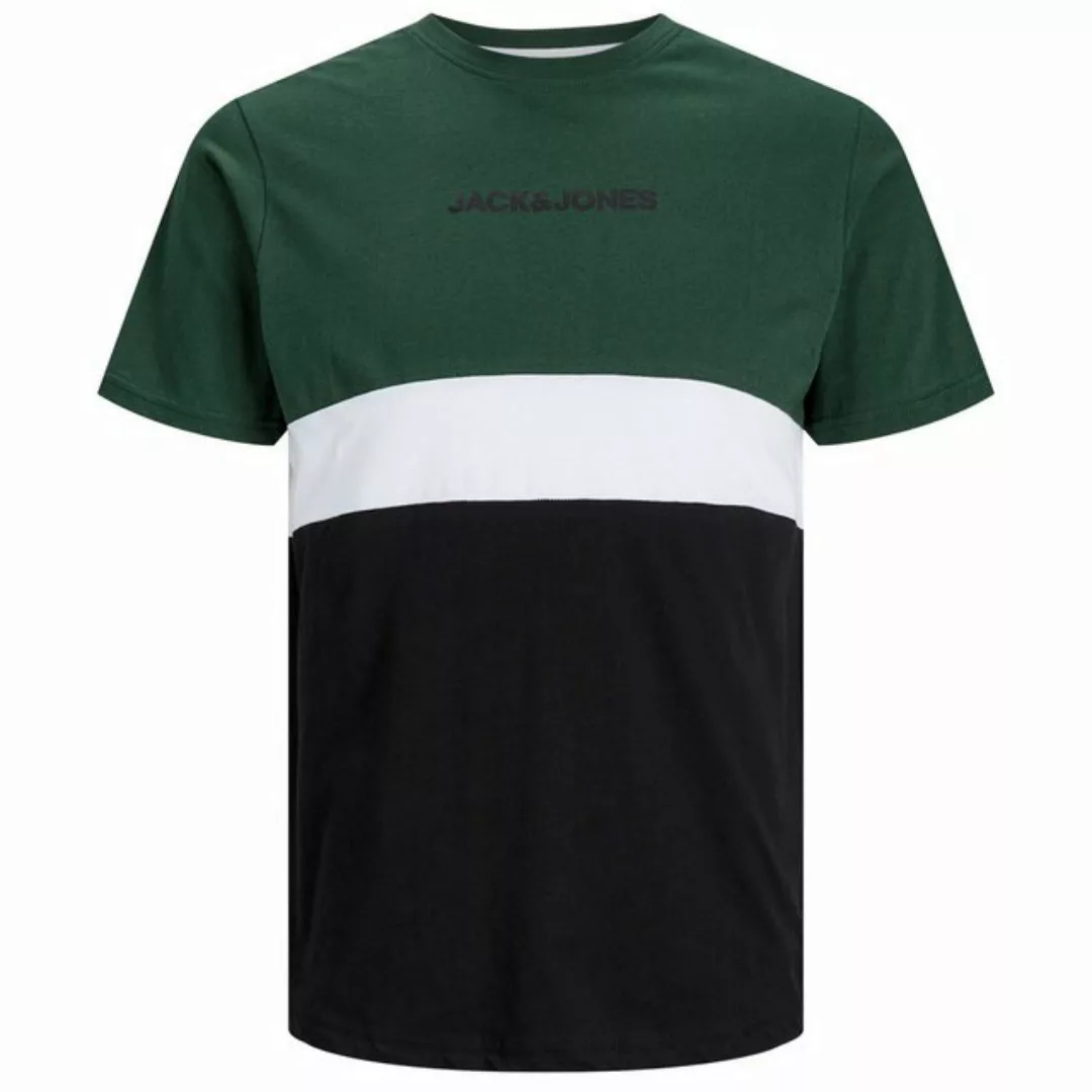 Jack & Jones Rundhalsshirt Jack&Jones XXL T-Shirt grün-weiß-schwarz Colorbl günstig online kaufen