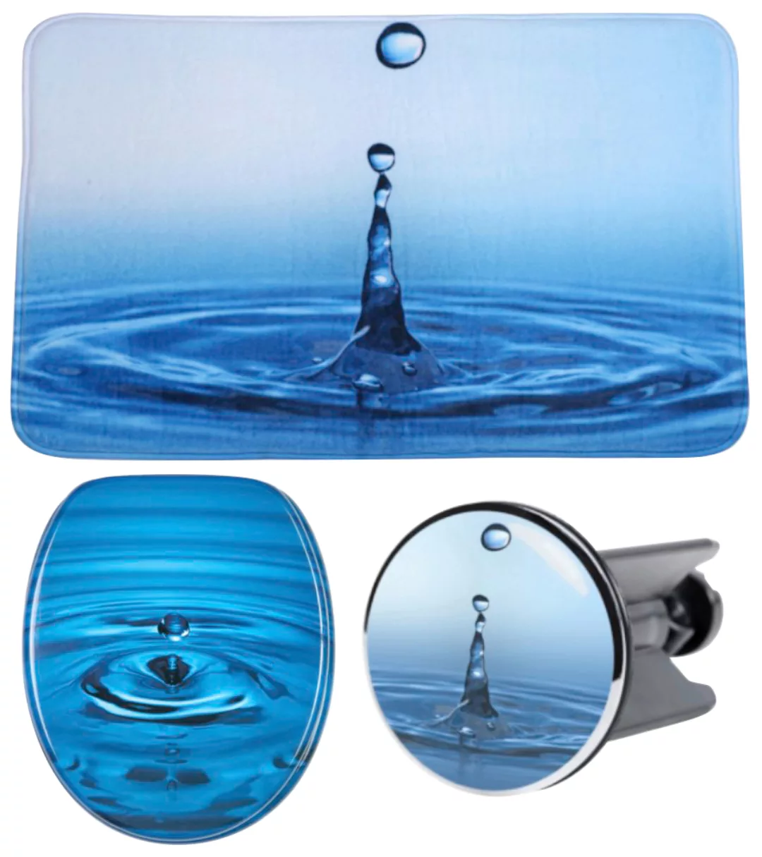 Sanilo Badaccessoire-Set "Wassertropfen", (Komplett-Set, 3 tlg.), bestehend günstig online kaufen