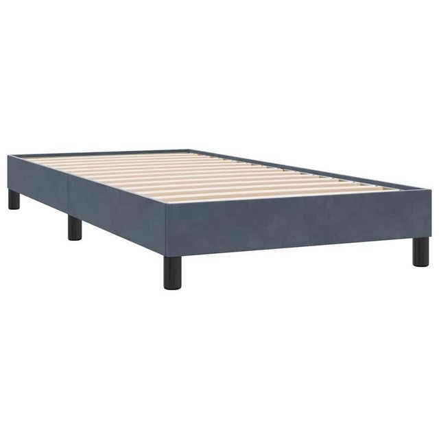 vidaXL Bett Boxspringbett ohne Matratze Dunkelgrau 90x210 cm Samt günstig online kaufen