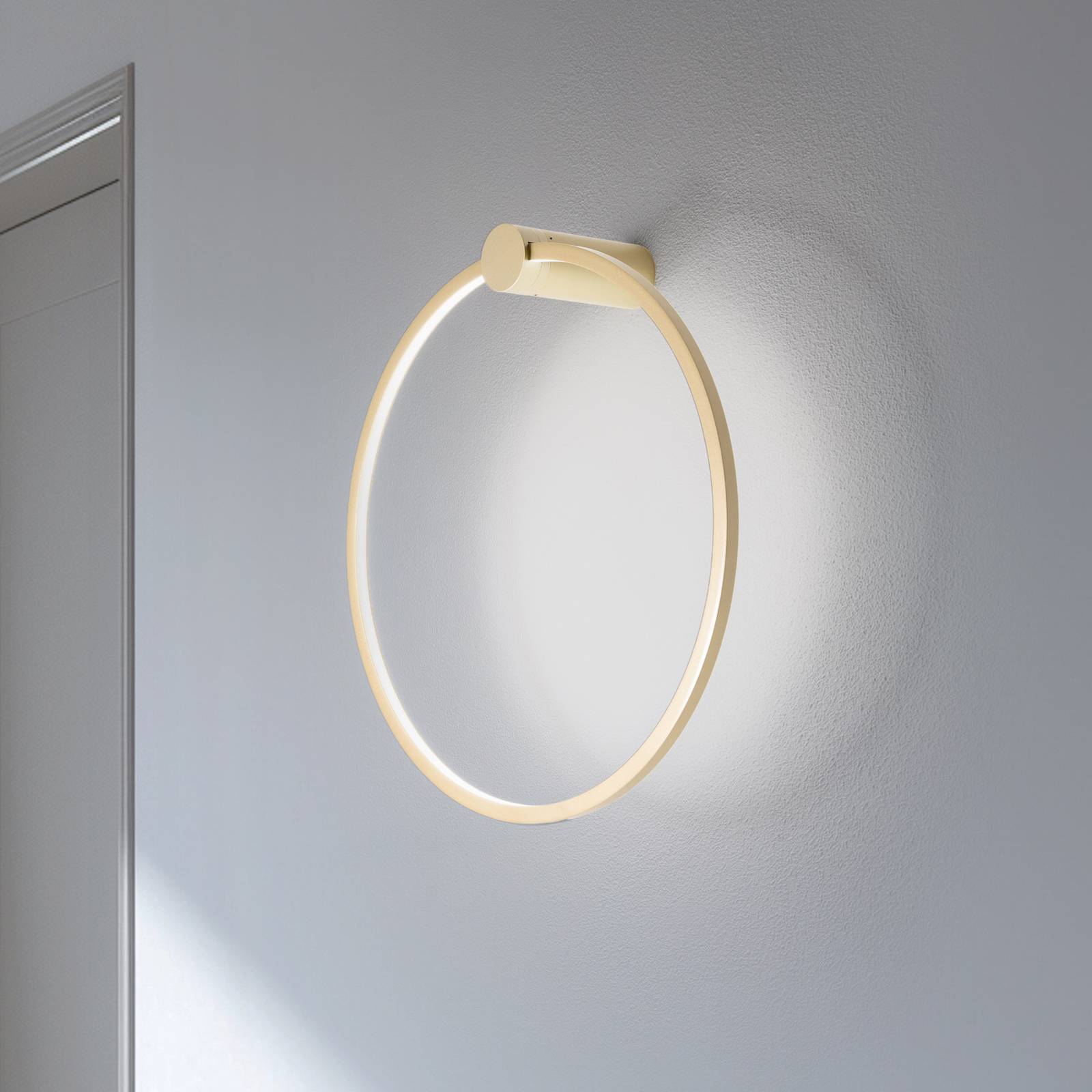 LED-Wandleuchte Saturno, gold, Ø 50 cm, Metall, 4.000 K günstig online kaufen