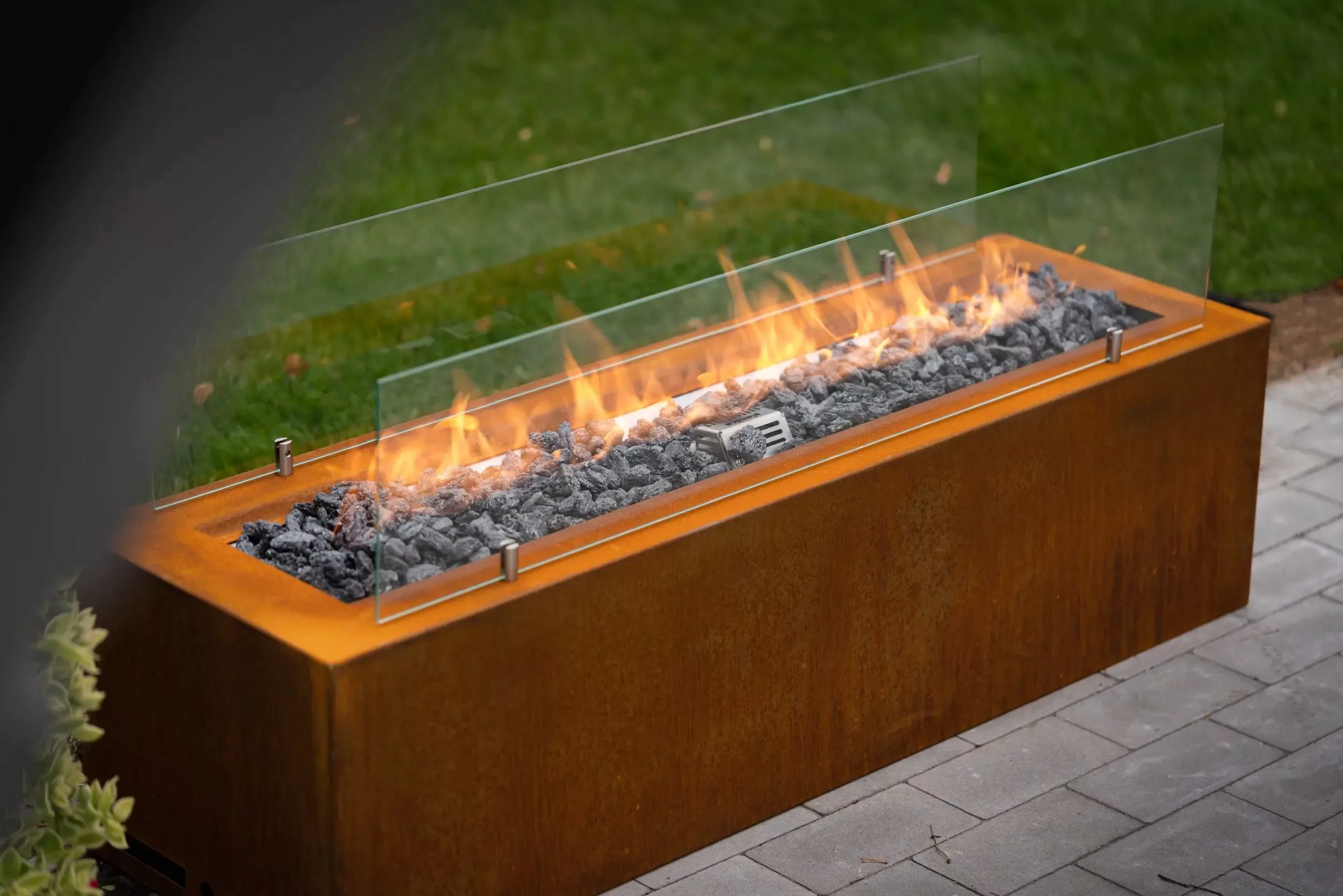 Planika Gas Line Outdoor GaLiO Corten Automatic [automatischer Gaskamin für günstig online kaufen