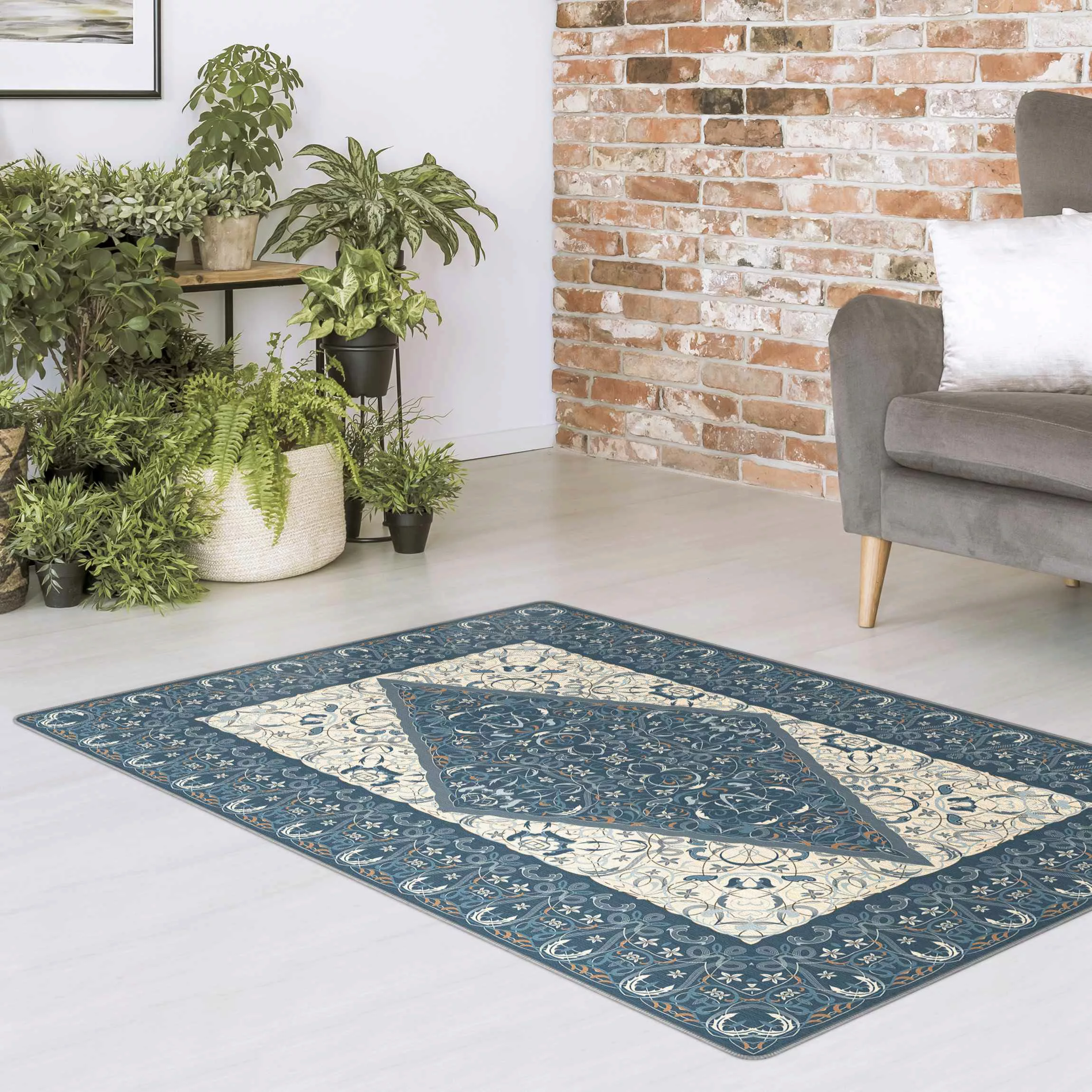 Teppich Arabischer Teppich in blau günstig online kaufen
