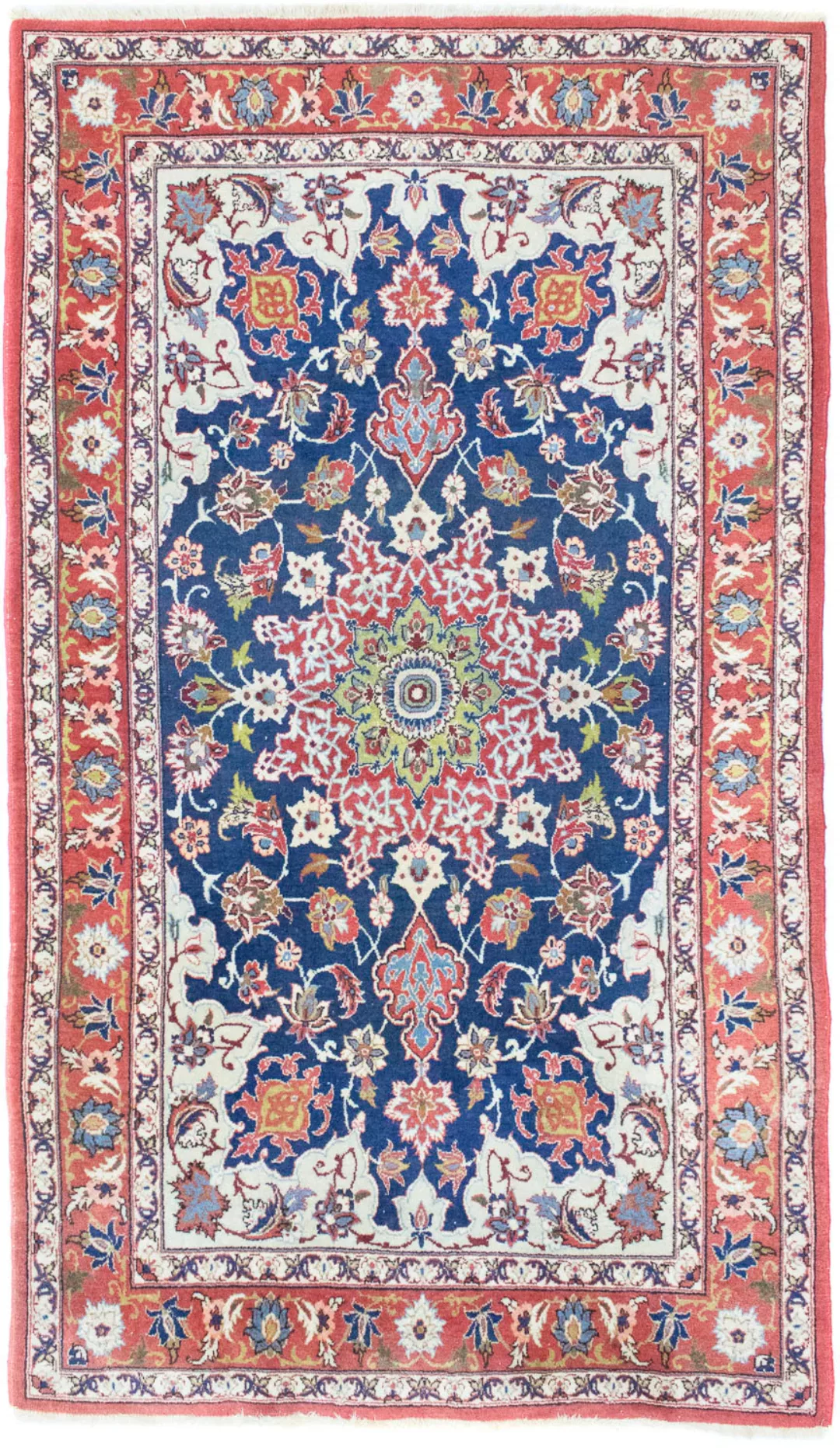 morgenland Wollteppich »Isfahan Teppich handgeknüpft blau«, rechteckig günstig online kaufen