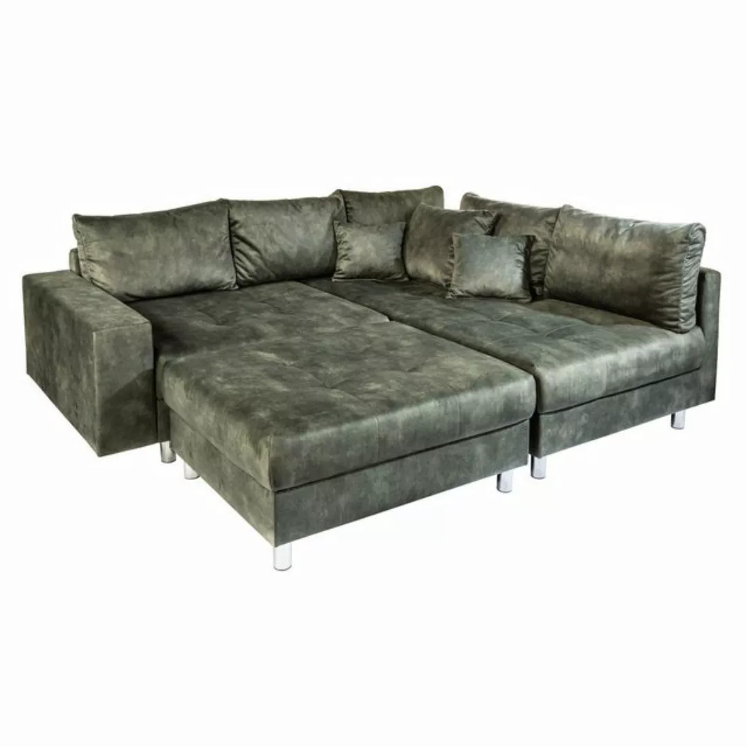 riess-ambiente Ecksofa KENT 220cm moosgrün, Einzelartikel 1 Teile, Wohnzimm günstig online kaufen