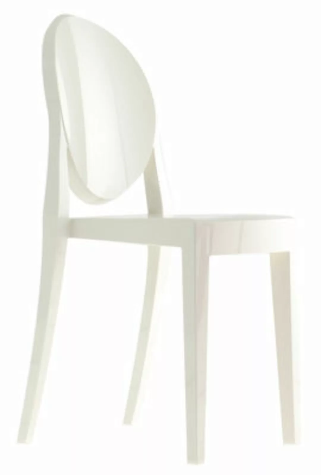 Kartell - Victoria Ghost Stuhl Polycarbonat 2.0 - weiß/BxHxT 39x91x50cm günstig online kaufen