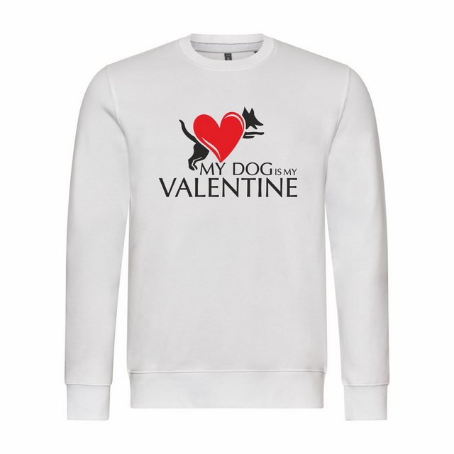 deinshirt Rundhalspullover Herren Sweatshirt My Dog is my Valentine Mit Pri günstig online kaufen