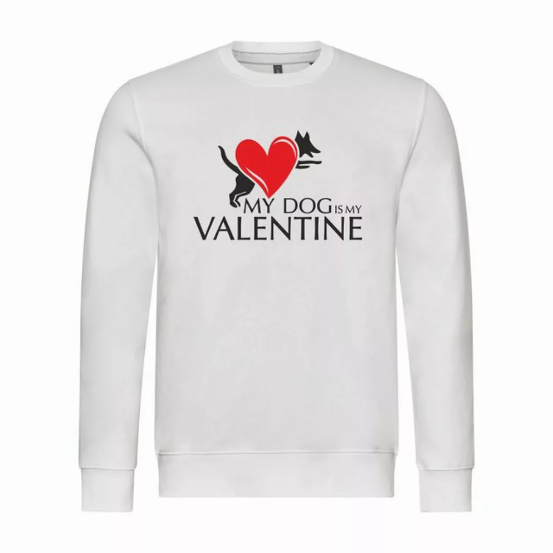 deinshirt Rundhalspullover Herren Pullover My Dog is my Valentine Mit Print günstig online kaufen