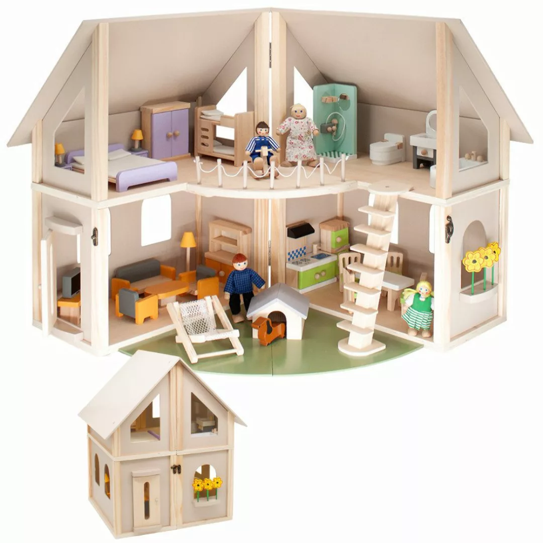 howa Puppenhaus, aus Holz klappbar inkl. günstig online kaufen