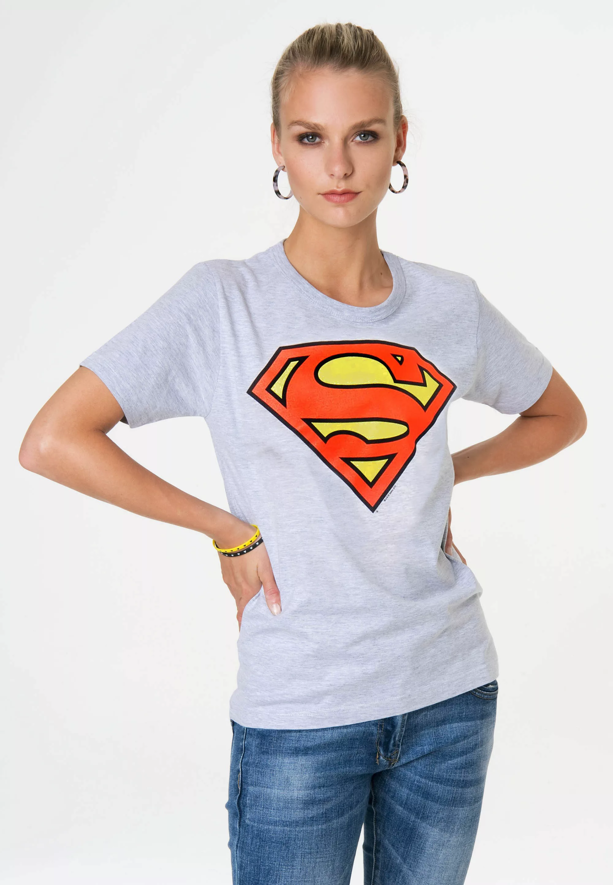 LOGOSHIRT T-Shirt Superman Logo mit trendigem Superhelden-Print günstig online kaufen