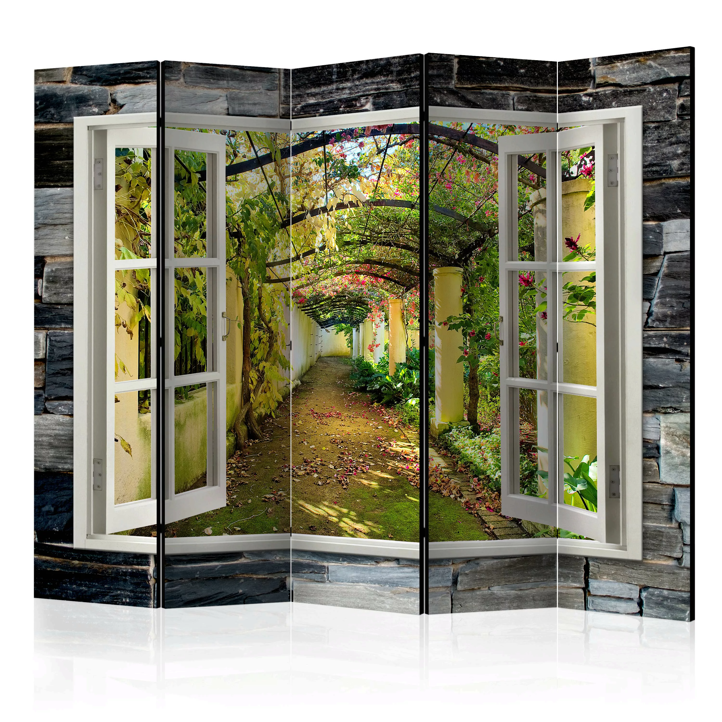 5-teiliges Paravent - Secret Garden Ii [room Dividers] günstig online kaufen