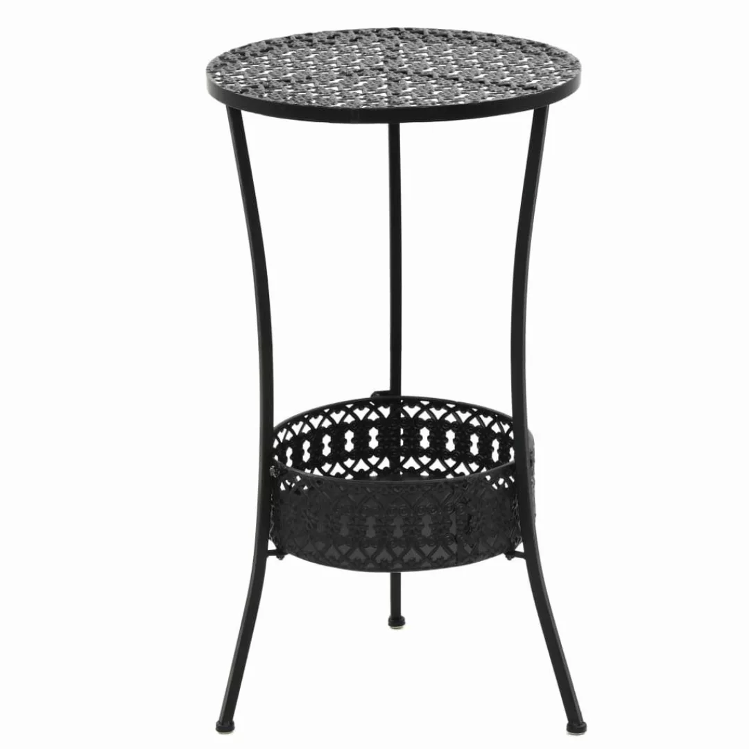 vidaXL Gartentisch Bistrotisch Schwarz 40x70cm Metall günstig online kaufen