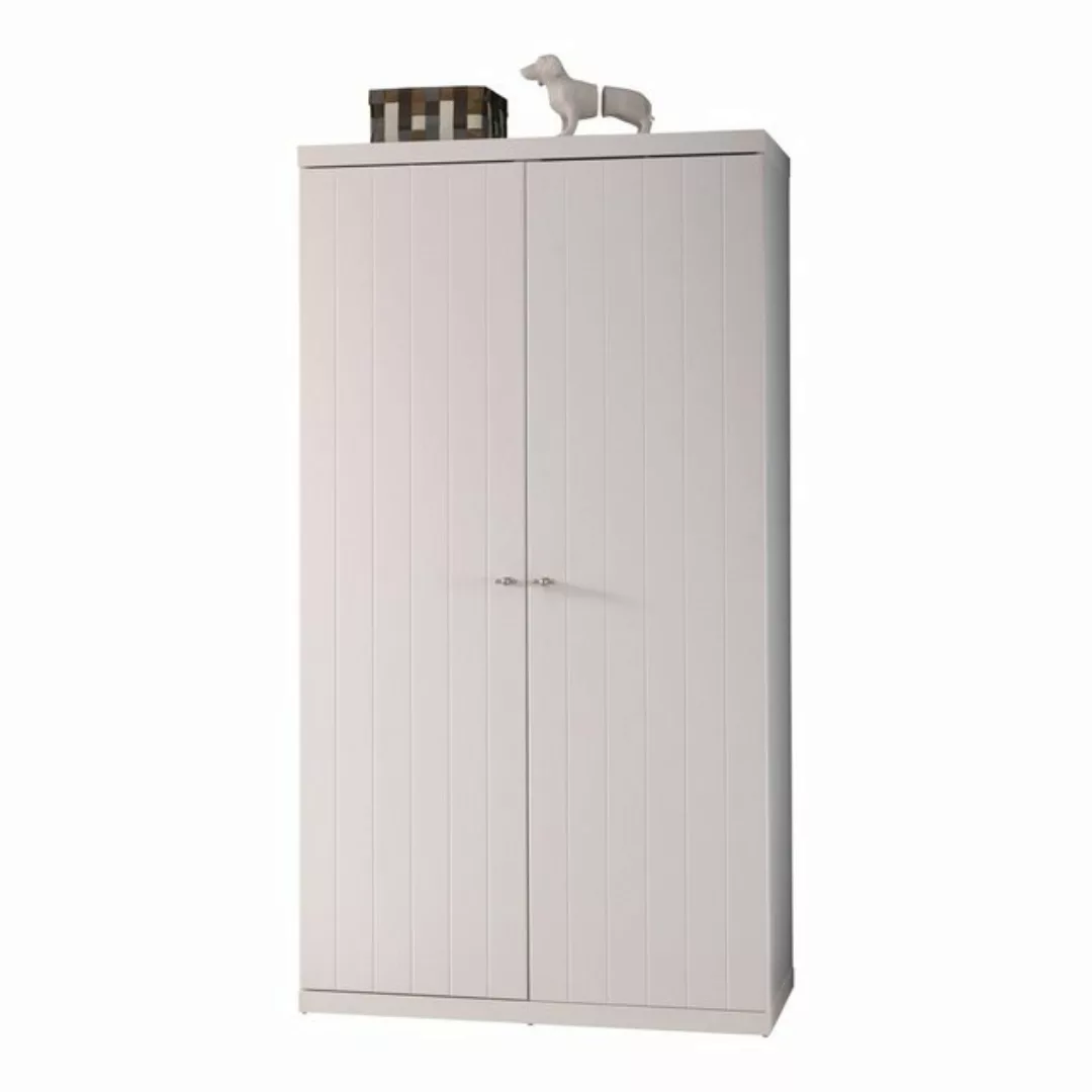 möbelando Kleiderschrank ROBIN aus MDF in Weiß mit 2 Türen. Abmessungen (Bx günstig online kaufen
