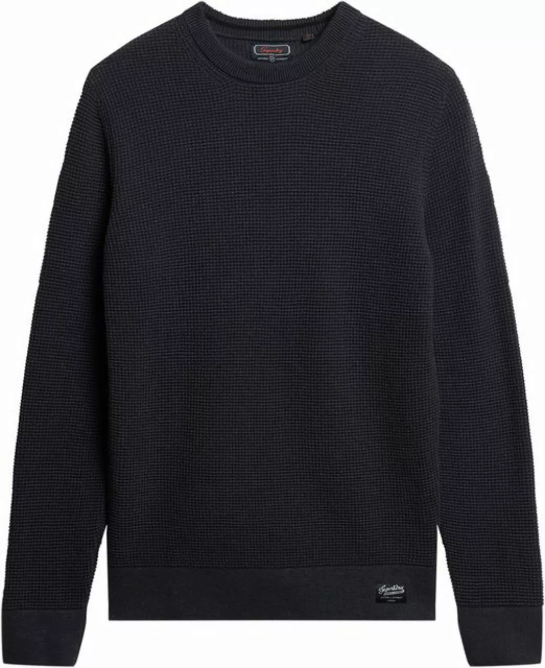 Superdry Strickpullover TEXTURED CREW KNIT JUMPER mit strukturiertem Waffel günstig online kaufen