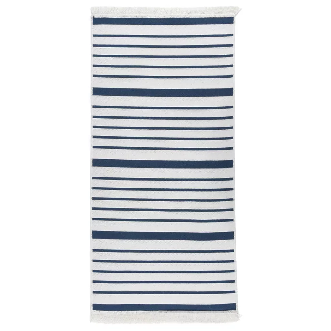 Vidaxl Teppich Marineblau 100x200 Cm Baumwolle günstig online kaufen