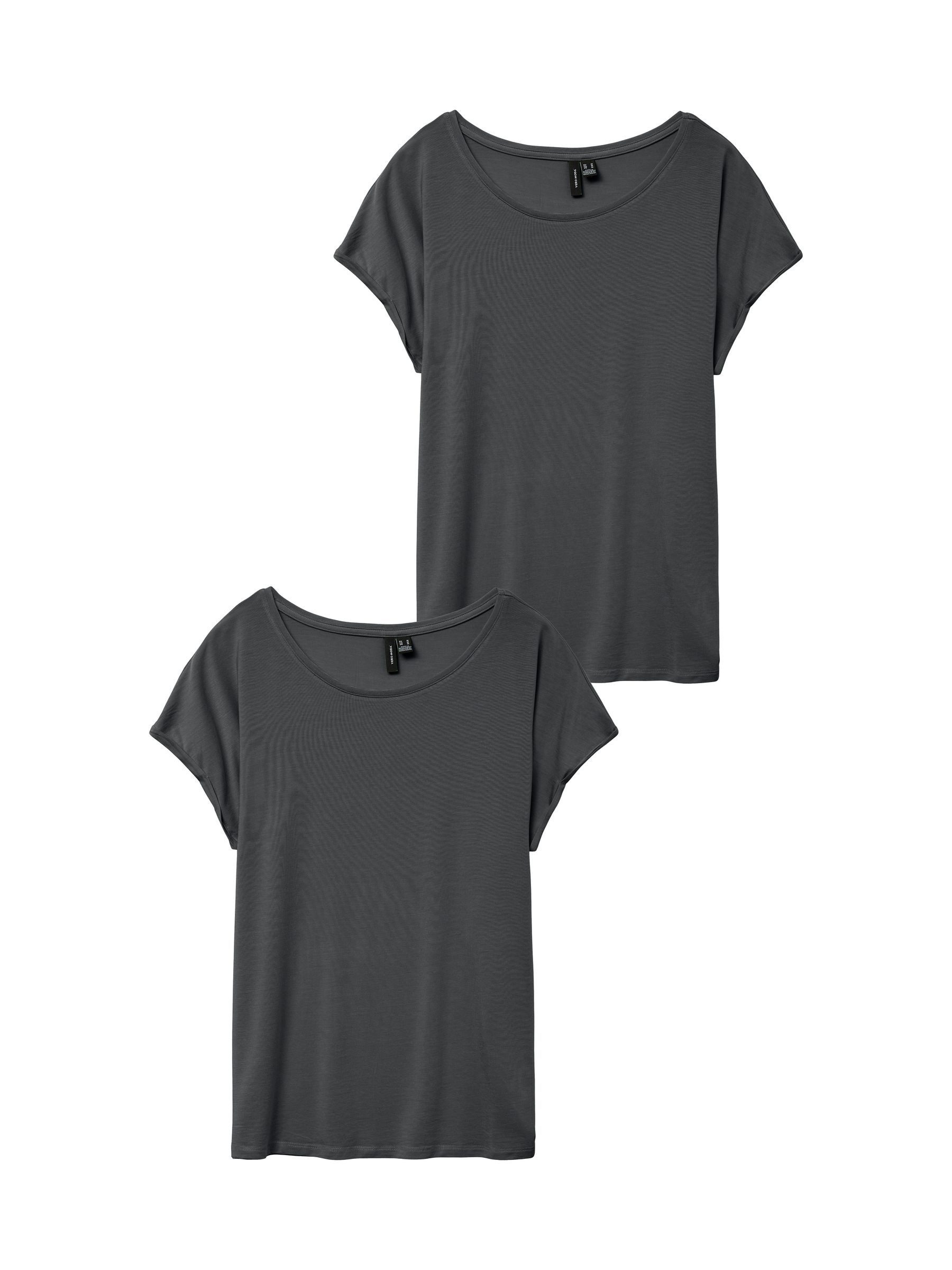 Vero Moda T-Shirt 2er-Pack Einfarbiges Stretch günstig online kaufen