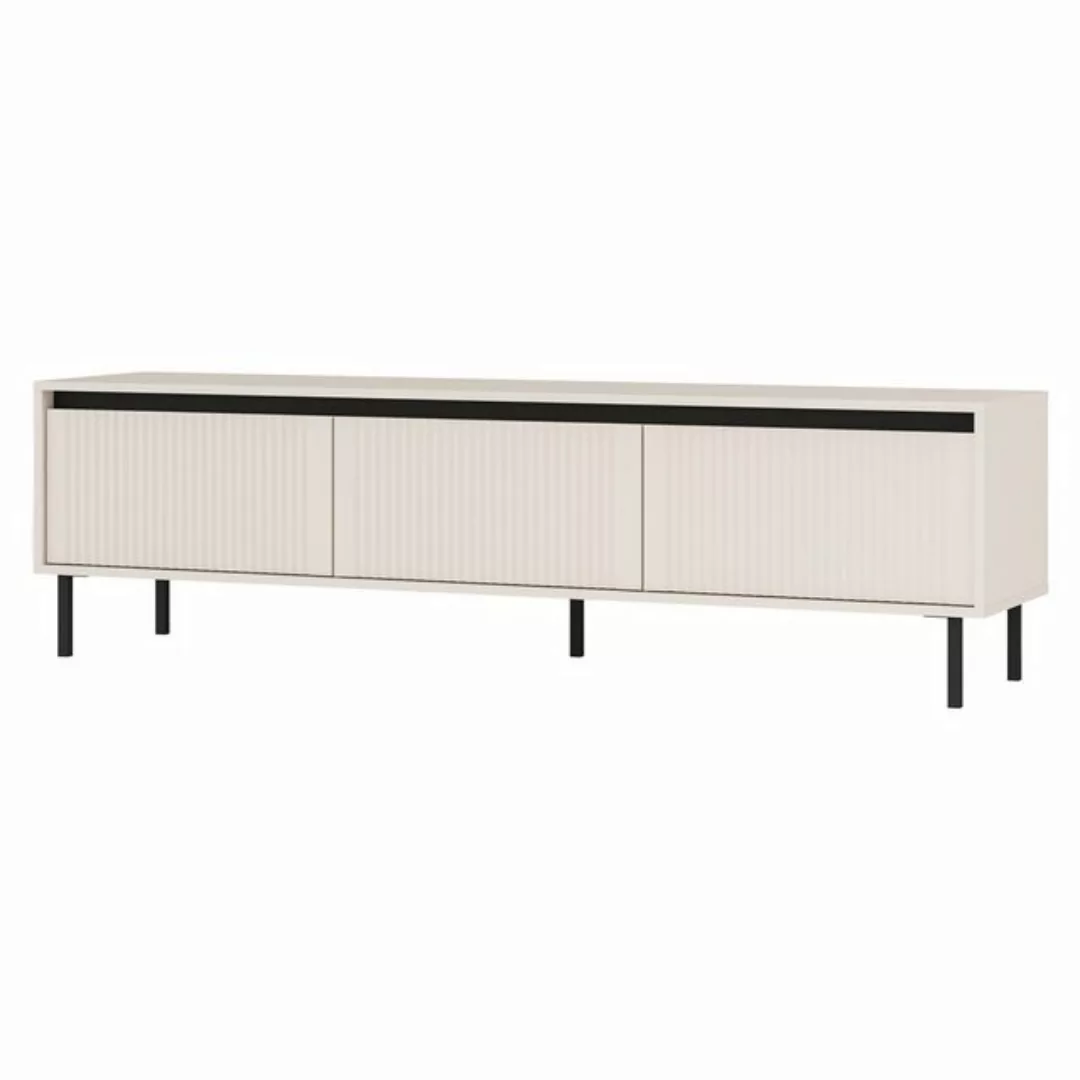 Furnix TV-Schrank Kersi Sideboard 178 cm Kabinett mit zwei Schubladen Metal günstig online kaufen