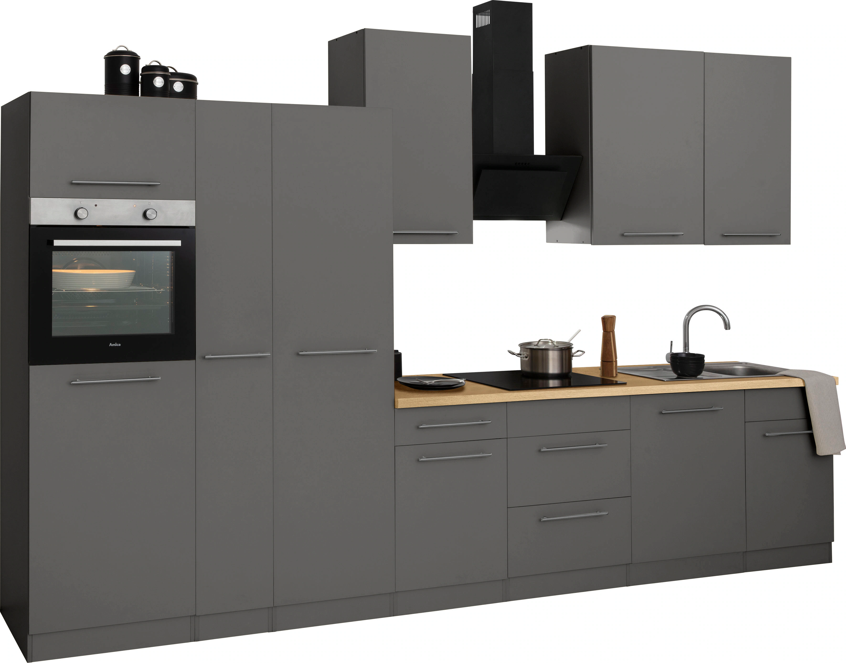 wiho Küchen Küchenzeile "Unna", mit E-Geräten, Breite 360 cm günstig online kaufen