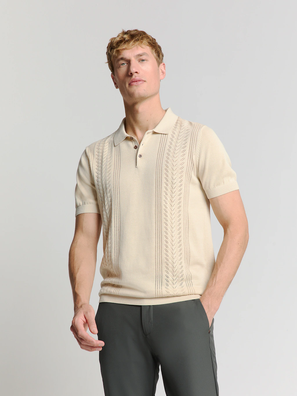 NO EXCESS T-Shirt "No Excess Jacquard Kurzarm Poloshirt" günstig online kaufen